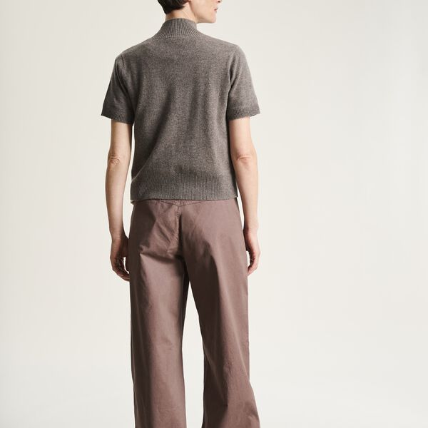 Kumo cashmere short sleeve blouse, shark melange, BITTE KAI RAND