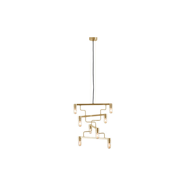 Kennedy Chandelier, brass, Rubn