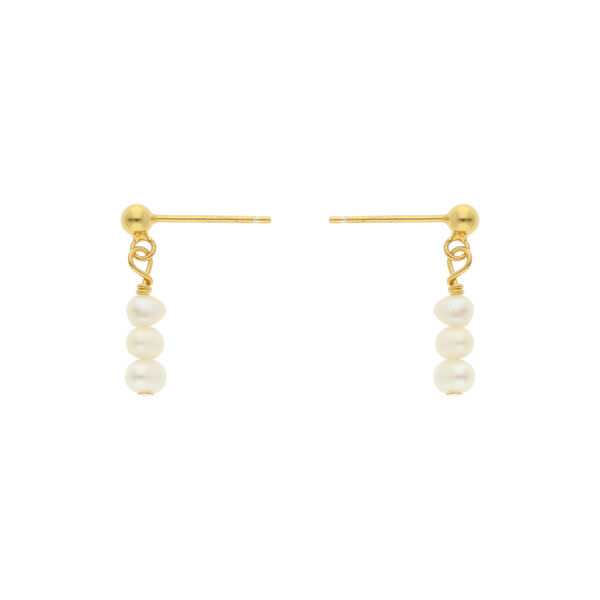 Hazel Studs, pearl, Nuni Copenhagen