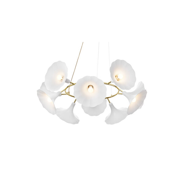 Petalii 10 Pendant, polished brass, Nuura