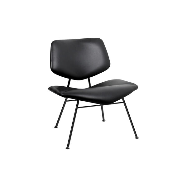 VL135 Cosy Fully Upholstered Lounge Chair, Savanne 30307/black, VERMUND