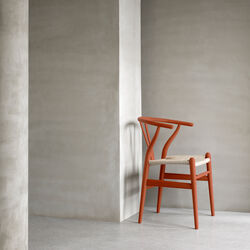 CH24 Wish Bone Chair, soft terracotta, Carl Hansen & S&oslash;n