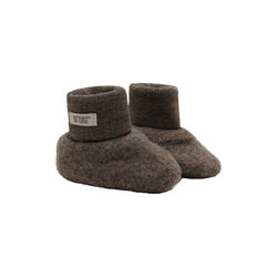 Footies Wool Fleece , brown melange, HUTTEliHUT