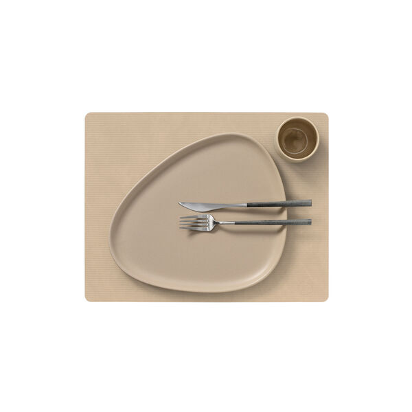Corduroy table mat Square L, sand, LIND DNA