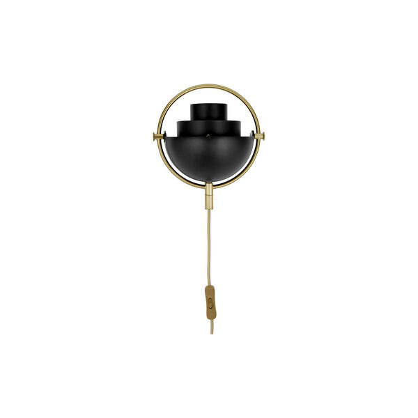 Multi-Lite Wall Lamp, black semi matt/brass, GUBI