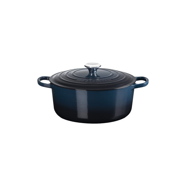 Signature round cast iron pot &Oslash; 28 cm, nuit, Le Creuset