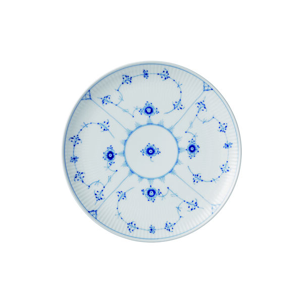 Blue Fluted Plain Plate coupe &Oslash; 23 cm, Royal Copenhagen