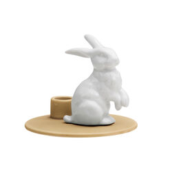 Sweet Stories Hare Candlestick, mustard, Dottir Nordic Design