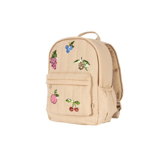 Juno Quilted Sequin Backpack Midi, frappé, Konges Sløjd