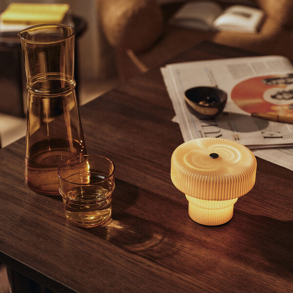 Ripple Portable Lamp | H 10 | Oat, Ferm Living