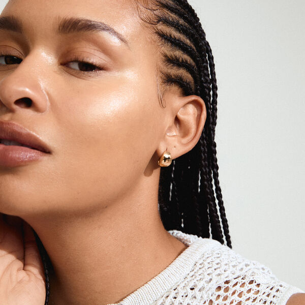 JUA Earrings, gold plated, Pilgrim
