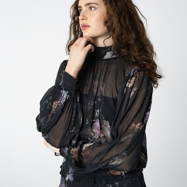 Blouse in vintage floral print, vintage floral print, Coster Copenhagen