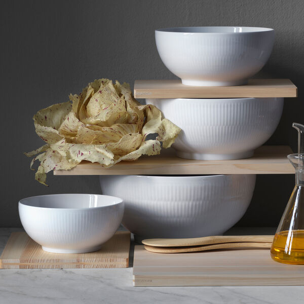 White Fluted Bowl 110 cl, Royal Copenhagen