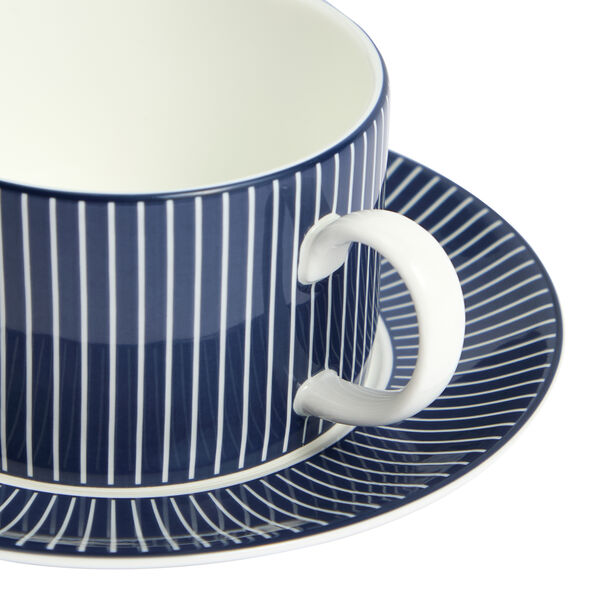 Gio Teacup with saucer, blue, Wedgwood