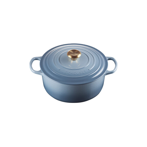 Signature round cast iron pot &Oslash; 26 cm, chambray, Le Creuset