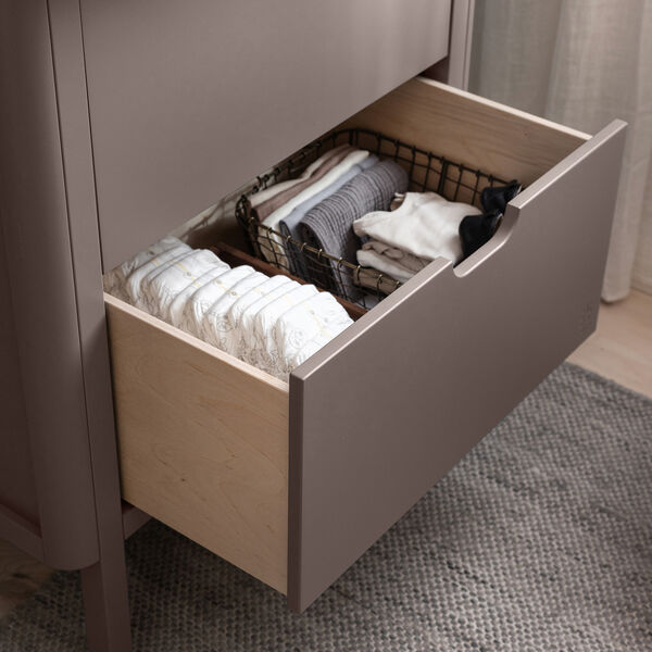 Sebra Changing Unit with Drawers, jetty beige, Sebra