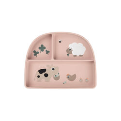 Tiny Farm Stick&Stay Compartment Plate, powder, Done by Deer