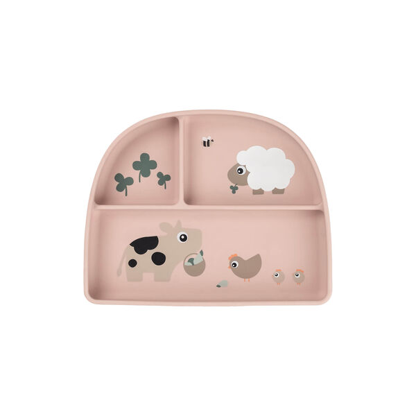 Tiny Farm Stick&Stay Compartment Plate, powder, Done by Deer