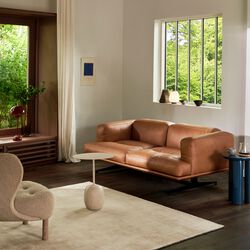Inland AV22 2-Seater Sofa, Noble Cognac, &Tradition