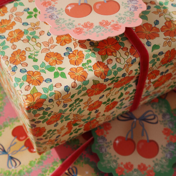 Wrapping Paper, cherry bow/kaluka, Konges Sl&oslash;jd