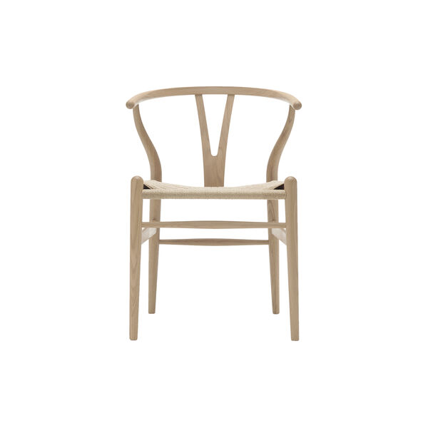 CH24 Wish Bone Chair, white oiled oak/natural, Carl Hansen & Søn