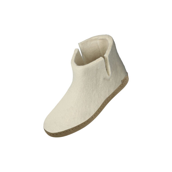 Felt Ankle Shoe, white Felt Ankle Shoe, white, Glerups