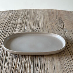 CAPRI Oval Platter, matte taupe, HOEME Copenhagen