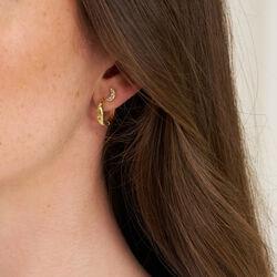 Lyra wide hoop earring, silver plated, Pure by Nat
