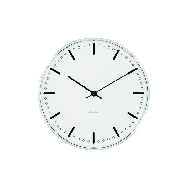 City Hall Wall clock Small, white, Arne Jacobsen Clocks