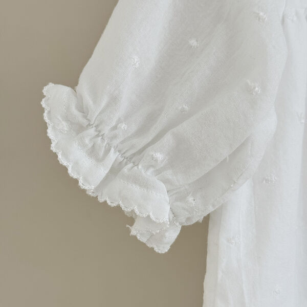 Lilibeth Dress Baby, white dot, Lalaby