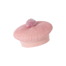Alexo Knitted Beret, flamingo stripe, MarMar Copenhagen