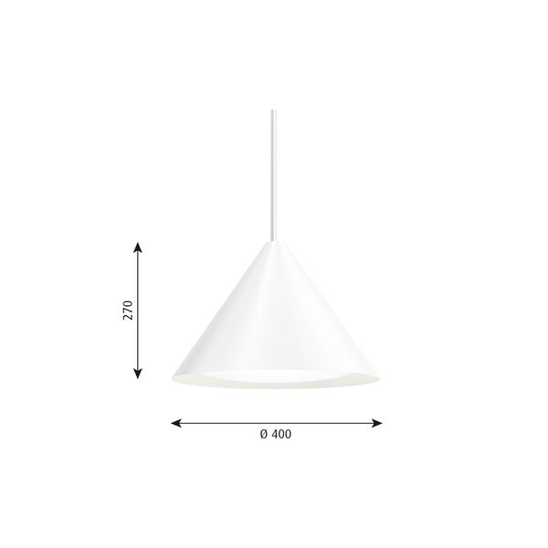 The Cone Pendant, white The Cone Pendant, white, Louis Poulsen