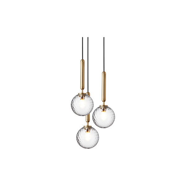 Miira 3 Pendant, brass/optic clear, Nuura