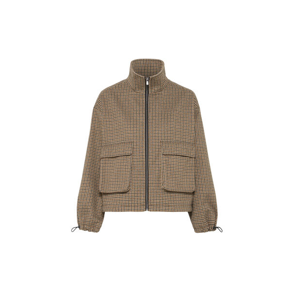 IHESOLU Jacket, brown check, ICHI