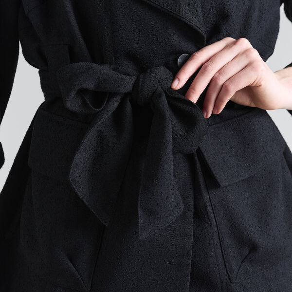 Bouclino Belted Jacket, black, BITTE KAI RAND