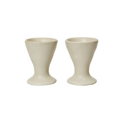 Flow Egg Cups 2 pcs, off-white speckle, Ferm Living