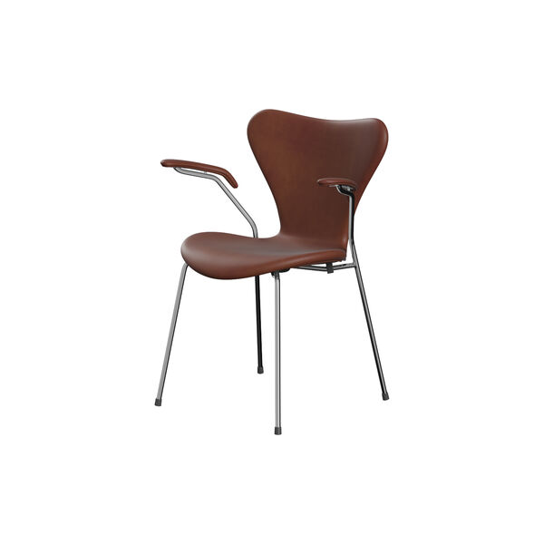 Series 7&trade; 3207 Fully Upholstered Chair, Grace Chestnut, Fritz Hansen