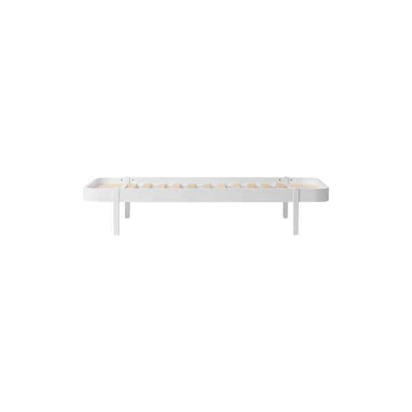 Wood Lounger Bed 90 cm, white, Oliver Furniture