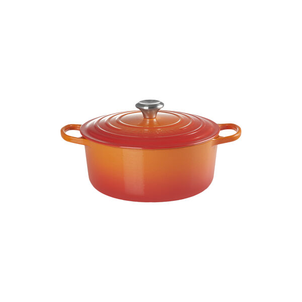 Signature round cast iron pot &Oslash; 26 cm, volcanic, Le Creuset