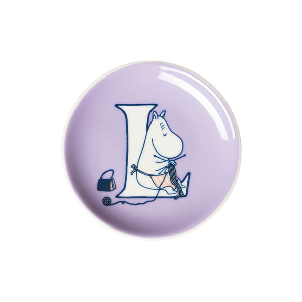 Alphabet mini plate L, Moomin Arabia