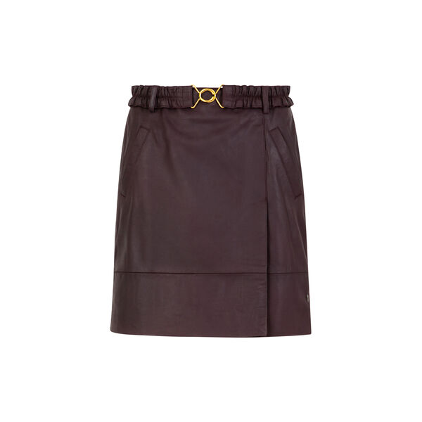 Leather miniskirt, bordeaux Leather miniskirt, bordeaux, Coster Copenhagen