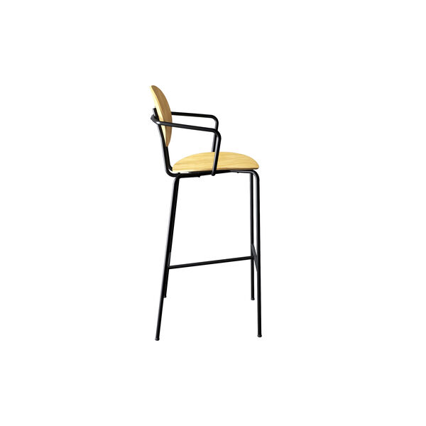 PIET HEIN Bar Chair with Arms, oiled oak, Sibast Furniture