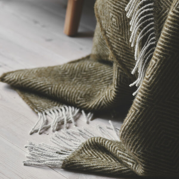 Livø Throw, 02109 seaweed Livø Throw, 02109 seaweed, Silkeborg Uldspinderi