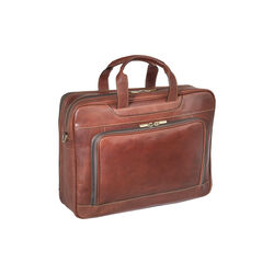 2 Compartment Laptop Briefcase, dark brown, Tony Perotti