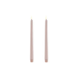 LED Classic Taper Candle 25 cm 2 pcs, beige, Uyuni Lighting