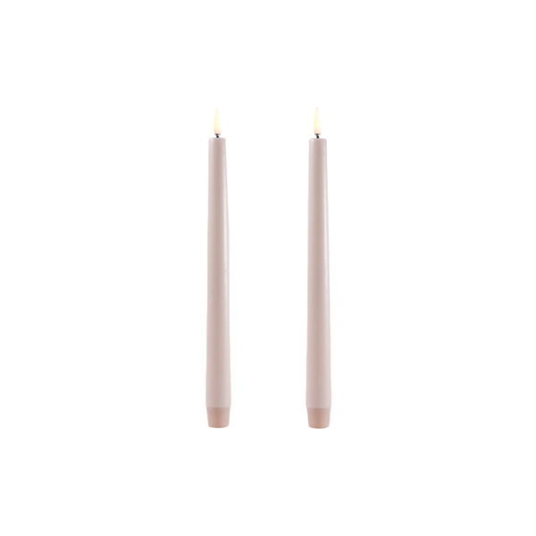 LED Classic Taper Candle 25 cm 2 pcs, beige LED Classic Taper Candle 25 cm 2 pcs, beige, Uyuni Lighting