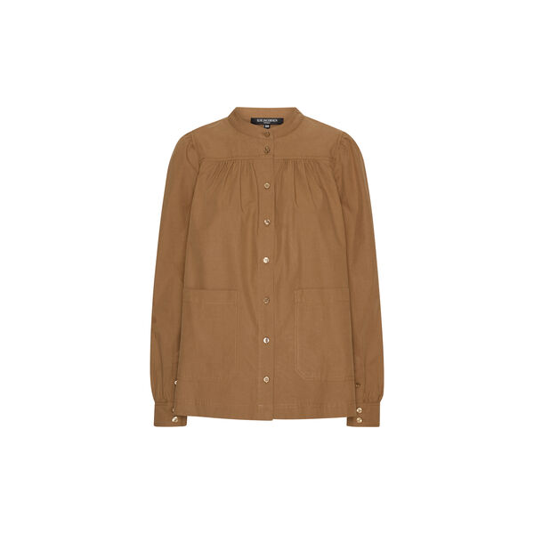 Shirt With Gather, brandy, Ilse Jacobsen Hornb&aelig;k