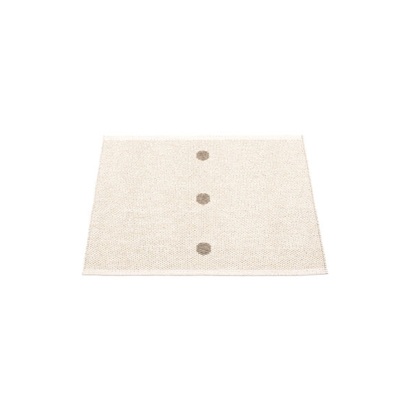 Peg Plastic Rug, dark linen/vanilla, Pappelina
