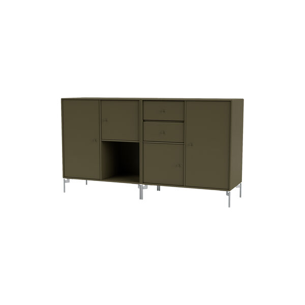 COUPLE Sideboard with Chrome Legs, 139 oregano COUPLE Sideboard with Chrome Legs, 139 oregano, Montana Furniture