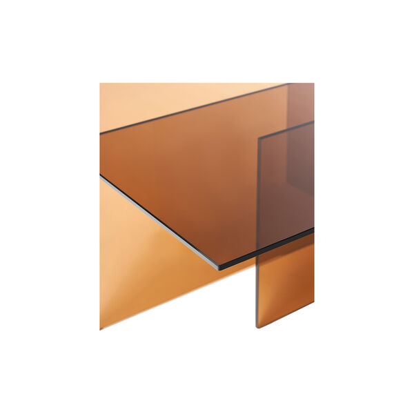 Anouk Glass Coffee Table, brown transparent, Westwing Collection